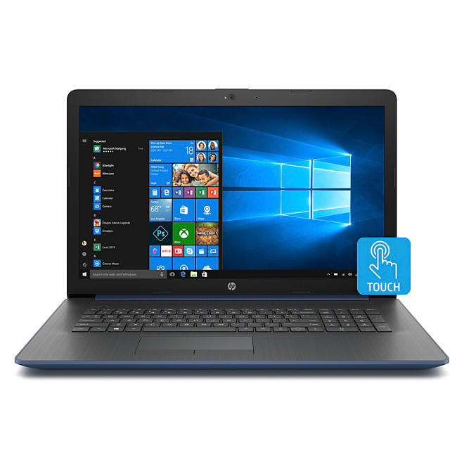HP Touchscreen 17.3" HD+ Notebook, AMD A9-9425 Processor, 4GB Memory, 2TB Hard Drive, Optical Drive, HD Webcam, Backlit Keyboard, HD Audio, 2 Year Warranty Care Pack, Windows 10 Home, Multiple Colors