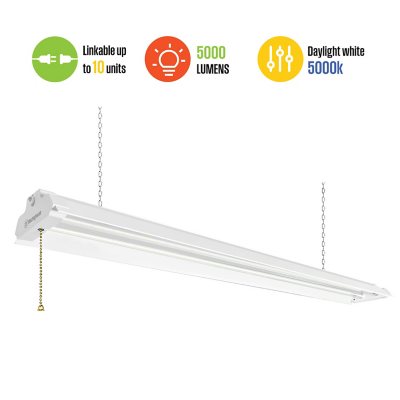 Westinghouse 4 5000 Lumen LED Shop Light White Finish 8 Pack