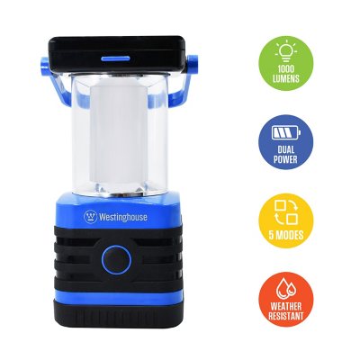 Westinghouse 1000 Lumen Solar Rechargeable LED Portable Lanterns Set of 2