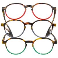 OPTIQUE Trifecta Round Reading Glasses (3 pack)