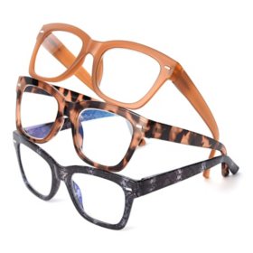 OPTIQUE Limited Collection 3-Pack Square Reading Glasses