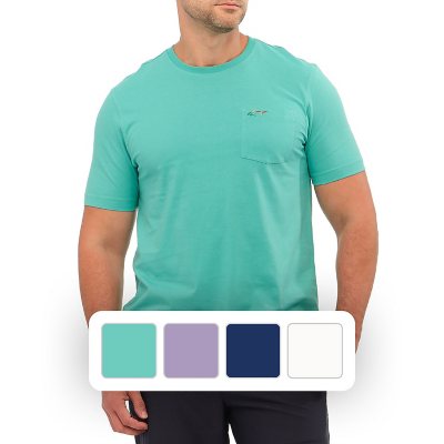 Greg Norman short sleeve blue tee shirt. Size XXL/TTG. Enbroidery