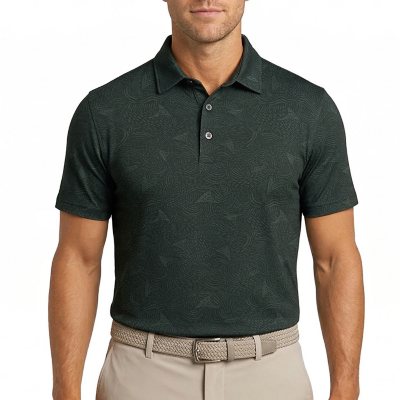 Greg Norman Performance Polo Black S:- Black, S