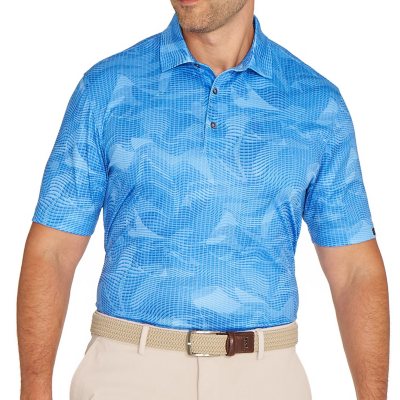 Greg Norman Performance Polo Blue L:- Blue, L