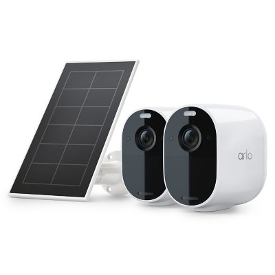 Essential Spotlight CCTV and Solar Panel Charger 3 Camera System /& Solar Panel Bundle VMC2330 /& VMA3600 white Arlo Total Protection Pack Bundle