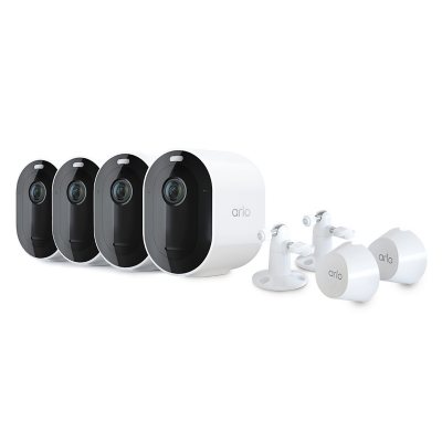 Arlo Pro 4 – 2K Spotlight Camera Security Bundle with 4 Cameras