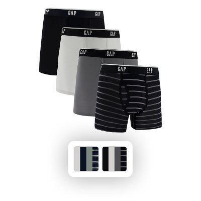 GapBody Men's 4-Pack Boxer Brief - BLACK XL:- XL, Grey Pack