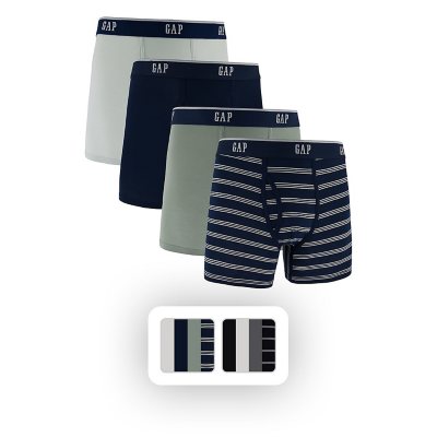 GapBody Men's 4-Pack Boxer Brief - BLUE XXL:- XXL, Navy Stripe Pack