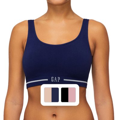 GapBody 2-Pack Cotton Bra - Elysian Blue/Neutral Pink S:- S, Elysian Blue/Neutral Pink