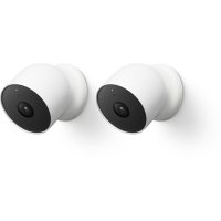 Google Nest 1080p Indoor/Outdoor Camera (Battery) - White (2 pack)