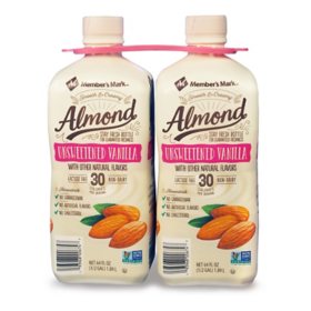 Member's Mark Unsweetened Vanilla Almond Milk, 64 oz., 2 pk.