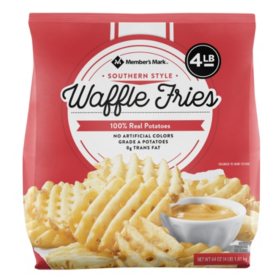 Member's Mark Southern Style Waffle Fries, Frozen, 4 lbs.