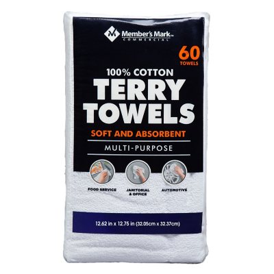 Details about   MultiPurpose Terry Cloth Large Multi Purpose Cotton Terry Towel Polishing 60Pack 