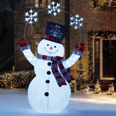 Set of 2 Small 6-Inch and 8-Inch Light Up LED Cute Decorative Snowman - One  Holiday Way