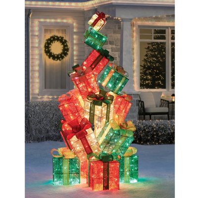 Winter Wonder Lane Light-Up 3-Piece Gift Boxes Set