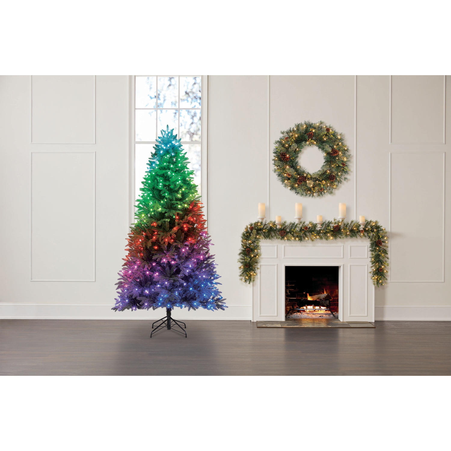 Member’s Mark Twinkly 7.5′ Smart App Programmable Color-Changing Christmas Tree