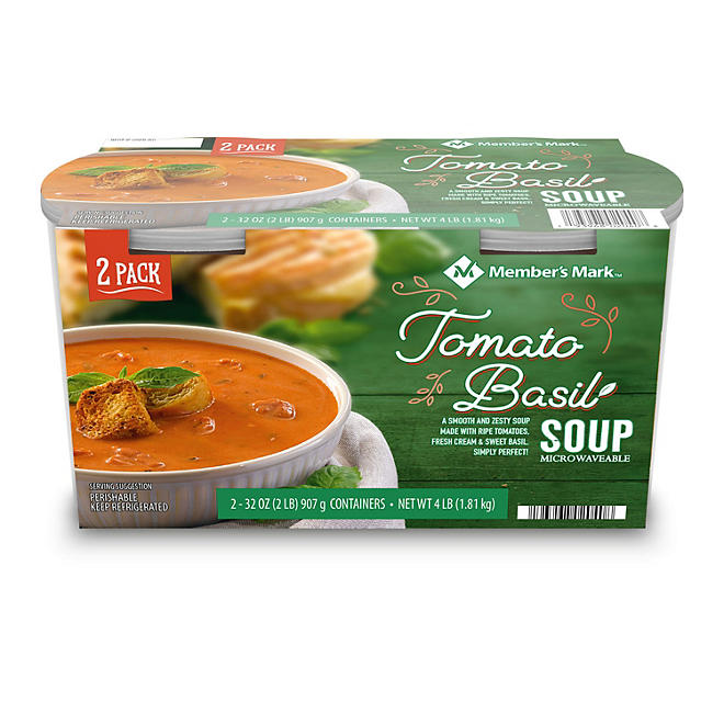 Member's Mark Tomato Basil Soup 32 oz. tubs, 2 pk.