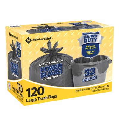 large clear plastic trash bags