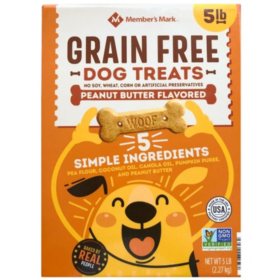 Member's Mark Grain-Free Dog Treat Biscuits, Peanut Butter Flavored, 80 oz.
