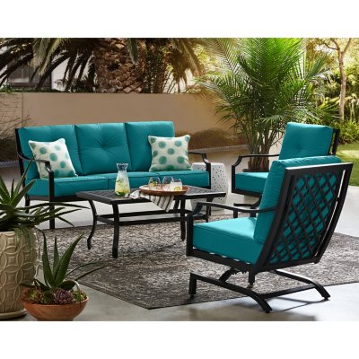 Member s Mark Barcelona 4 Piece Deep Seating Set Peacock Sam s Club