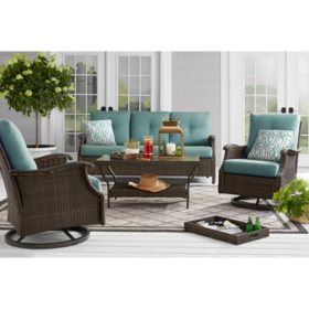 Member S Mark Agio Stockton 4 Piece Patio Deep Seating Set With