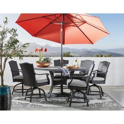 Member S Mark Agio Heritage 7 Piece Hexagon Balcony Height Dining Set Sam S Club