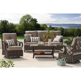 Member's Mark Napa 4-Piece Deep Seating Set with Sunbrella Fabrics