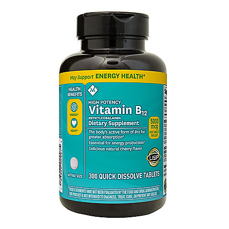 Member's Mark Sublingual Vitamin B12 5000mcg Methylcobalamin (300 ct.)