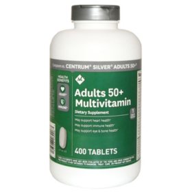 Member's Mark Adults 50+ Multivitamin Dietary Supplement, Heart and Immune Health (400 ct.)