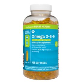 Member's Mark Omega 3-6-9 Dietary Supplement Softgels, 325 ct.
