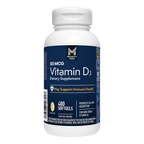 Member's Mark Vitamin D3, 50 mcg, 400 ct.