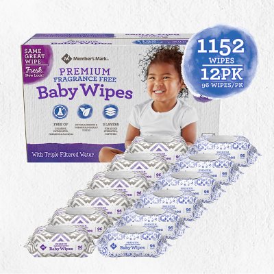 member's mark fragrance free baby wipes