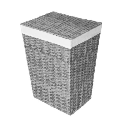 grey laundry basket