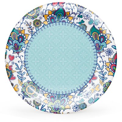 patterned disposable plates