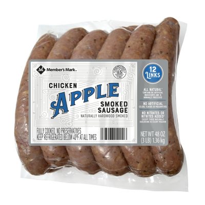 Member S Mark Smoked Apple Chicken Sausage 12 Ct Sam S Club