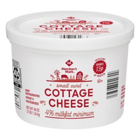 Member's Mark 4% Milkfat Cottage Cheese, Small Curd, 3 lbs.