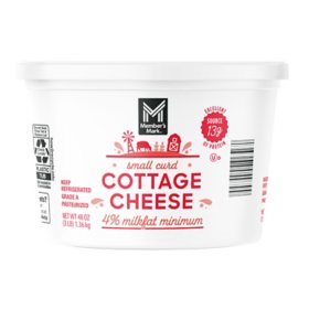 Member's Mark 4% Milkfat Cottage Cheese, Small Curd, 3 lbs.