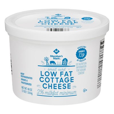 Member's Mark 2 Low Fat Cottage Cheese, Small Curd (48 oz.) Sam's Club