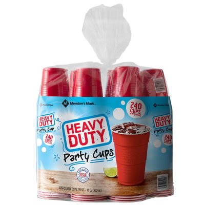 16oz Disposable Plastic Cups,240 Pack,Blue/Red/Translucent,parties,home,office 