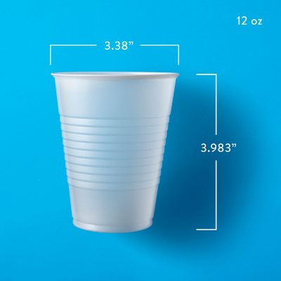 12 Oz. Light Blue Plastic Cups - 50 Ct.