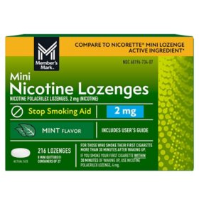 Member’s Mark Nicotine Mini Lozenge, Choose your flavor, 216 ct.