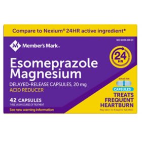 Member's Mark Esomeprazole Magnesium Capsules, 20 mg, 42 ct.
