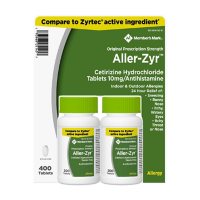 Member's Mark Aller-Zyr Cetirizine HCl 10mg Antihistamine 400ct Deals