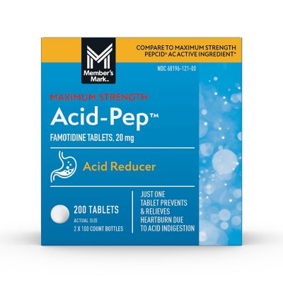 Member's Mark Acid-Pep Famotidine Tablets, 20 mg. (2pk., 100 ct./pk.) - Sam's  Club