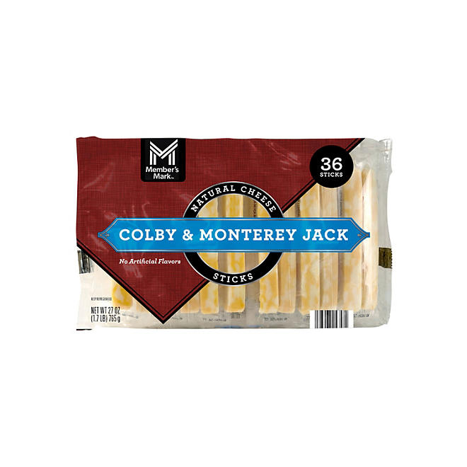 Member's Mark Colby and Monterey Jack Cheese Sticks 36 ct.