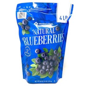Member's Mark Natural Blueberries, Frozen 4 lbs.