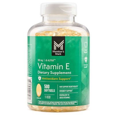 Member's Mark Vitamin E 180mg (500 ct.) - Club