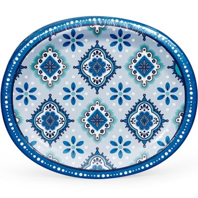 Member's Mark Mandala Magnificence Oval Paper Plates, 10