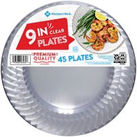Member's Mark Clear Plastic Plates, 9" (45 ct.)