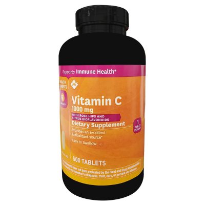 Member S Mark Vitamin C 1000 Mg With Rosehips And Citrus Bioflavonoids 500 Ct Sam S Club